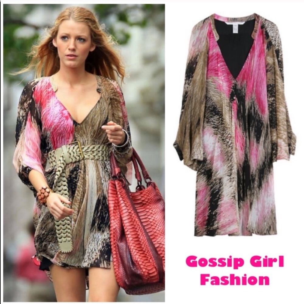 Diane Von Furstenberg DVF silk batwing dress 4